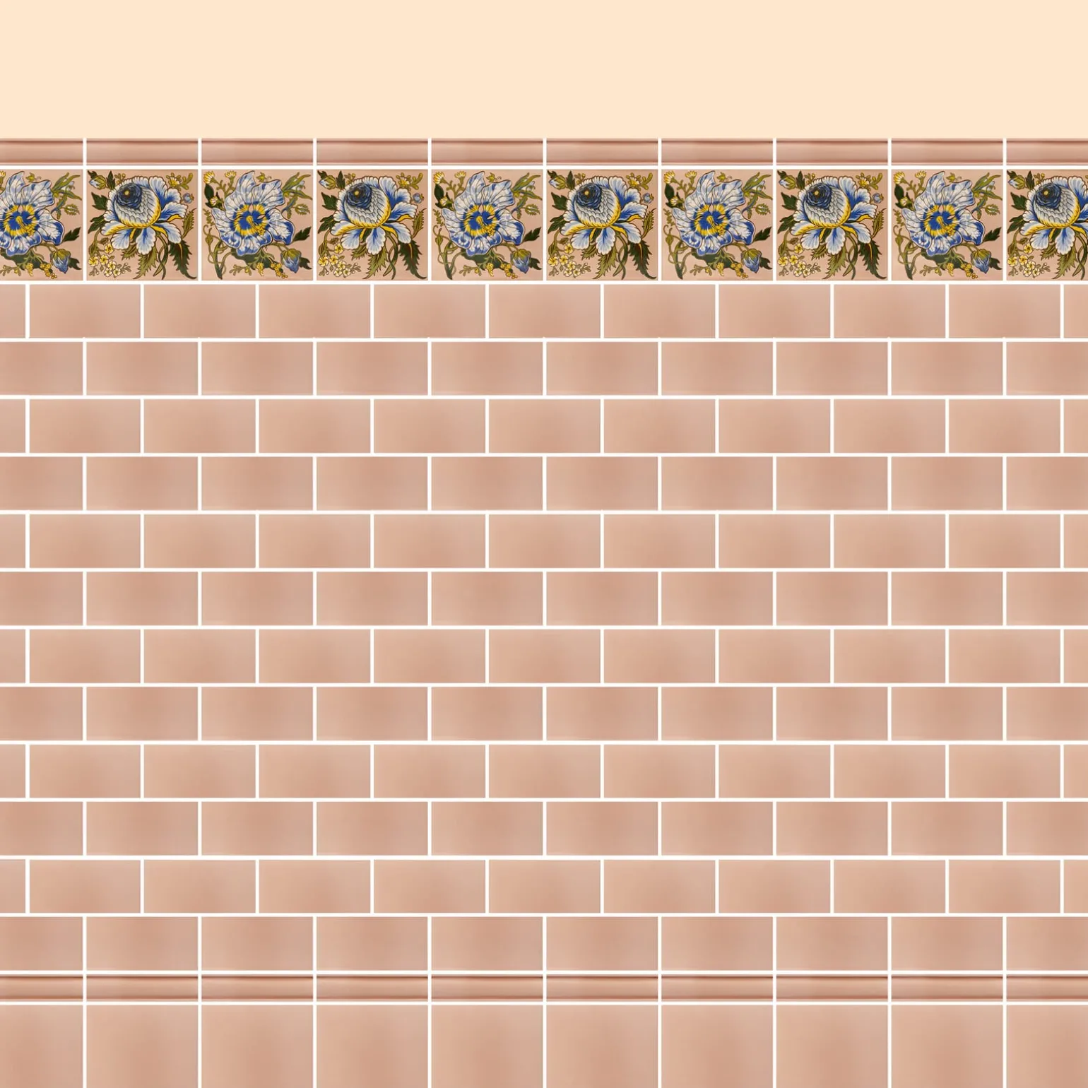 ARTEMIS ROSE Printed Tiles - Blush