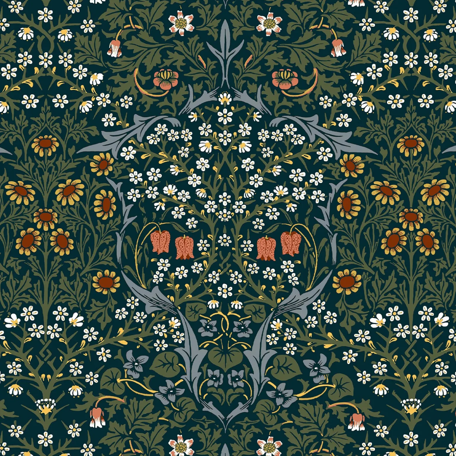 BLACKTHORN Wallpaper - Billiard Green