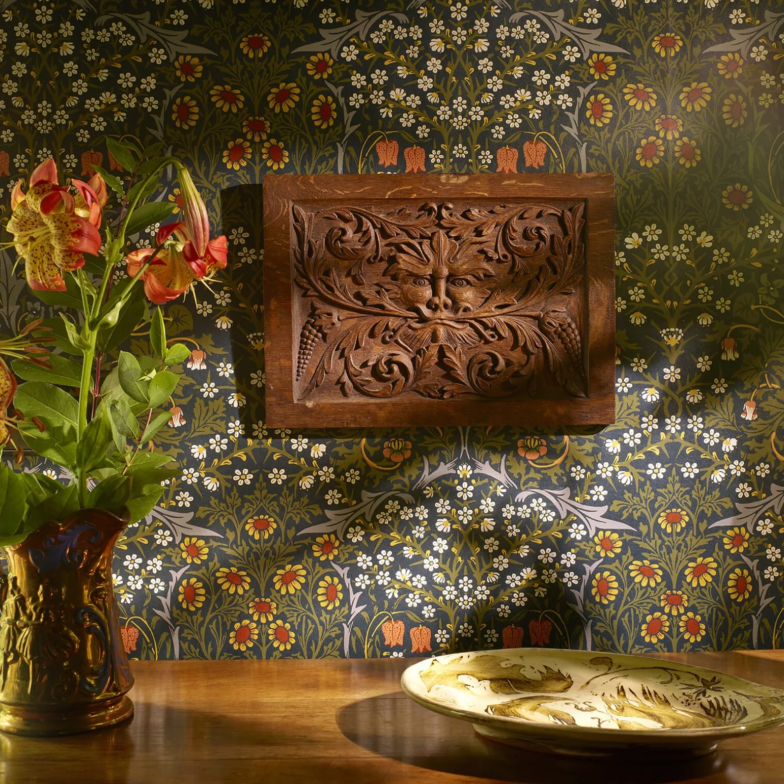 BLACKTHORN Wallpaper - Billiard Green