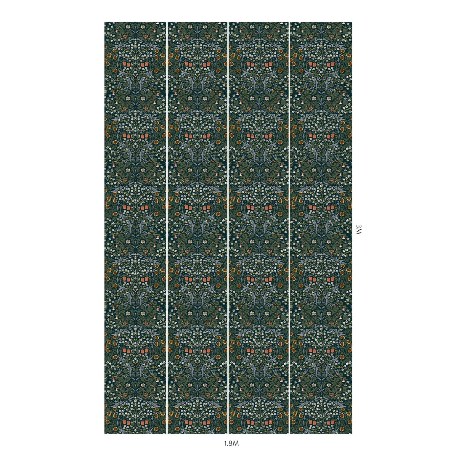 BLACKTHORN Wallpaper - Billiard Green