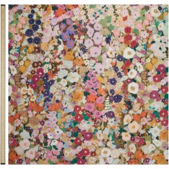 HOLLYHOCKS Cotton Linen Curtain - Spring