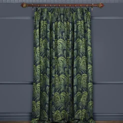 PALMERAL Cotton Linen - Midnight & Green