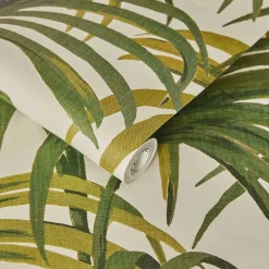 PALMERAL MAGNA Wallpaper - Off White/Green